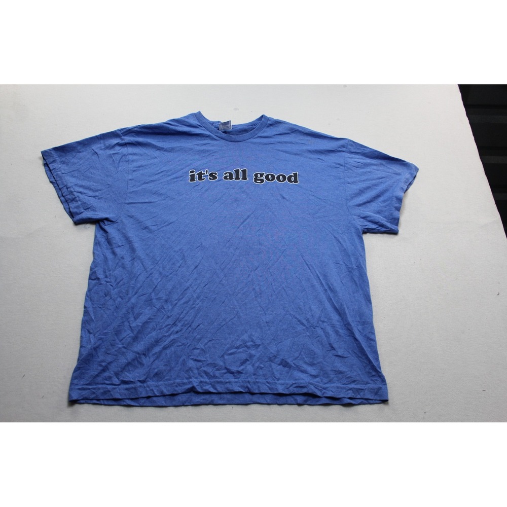 J.E.S. California Graphic T-Shirt Mens 2XL Blue Good It's All Good Slogan Tee